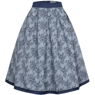 Dirndl NÜBLER "Trachtenrock Leni", Damen, Gr. 42, EURO, blau, Obermaterial: 100% Viskose CV., Kleider Dirndl