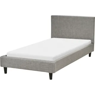 Beliani Polsterbett Hellgrau Textil, 90x200 cm