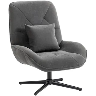 Homcom Massagesessel Chenille Polyester 72 x 96 x 92 cm Dunkelgrau