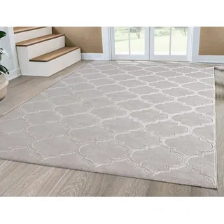 Mia's Teppiche "Anna Wohnzimmer Teppich, Kurzflor, Beige, 160x230 cm