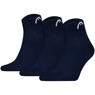 Kurzsocken HEAD "Socken Elements All Sport Quarter 3P 3er Pack", Herren, Gr. 43-46, blau (dunkelblau), Obermaterial: 65% Baumwolle CO. 20% Polyester PES. 12% Polyamid PA. 3% Elasthan EL., Socken Kurzsocken