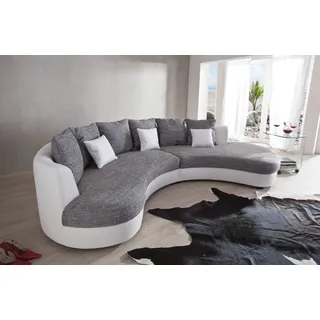 Home Affaire "Lazio modern und bequem, schmale Armlehnen, tolle Detailverarbeitung", ergonomische Form, weiß, weiß, grau