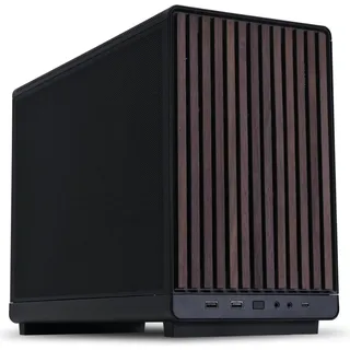 Lian Li DAN Cases A3-mATX Wood Edition PC-Gehäuse, Micro-ATX - Walnuss, schwarz