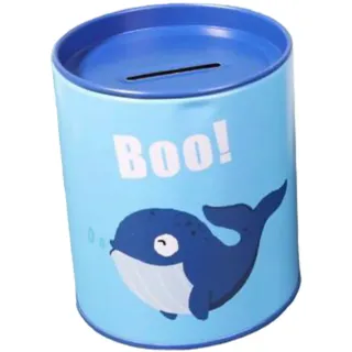 Spardose für Kinder, Einhorn, originelle Spardose aus Dose mit Deckel, Tiermotiv. Preiswerte Spardose für Kinder, die auch als Stiftdose verwendet werden kann. (Ballena Boo!)
