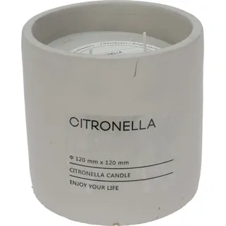 Excellent Houseware-Duftkerze, Wachs/Zement, 12 x 12 cm, Citronella