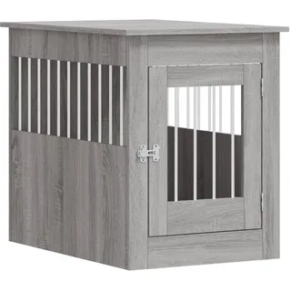 vidaXL Hundekäfig im Möbelstil Grau Sonoma 55x80x68 cm Holzwerkstoff - Grau