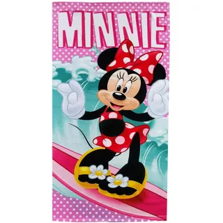 Theonoi Kinder - Handtuch Saunatuch Strandtuch Duschtuch Badetuch - 70 x 140 cm -Geschenk Jungen Mikrofaser (Minnie Surf)