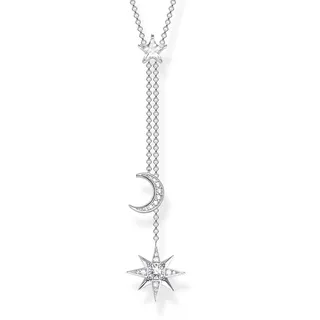 Thomas Sabo Kette mit Anhänger Stern & Mond Silber