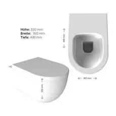 Nordholm Kompakt WC-Set mit Deckel Maresol 49 cm Weiß