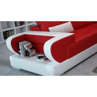 Designer Sofa Couch Ecksofa Luxus Polster Garnitur Wohnlandschaft L-Form LED - Schwarz