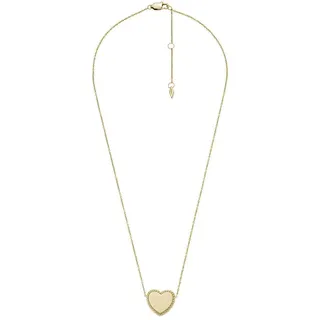 Fossil Halskette Für Frauen Drew, Länge: 406.4mm+50.8mm, Breite: 15.4mm, Höhe: 14.4mm Gold-Edelstahl Halskette, JF04360710