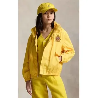 Polo Ralph Lauren für Mädchen. 313P01959001 Kapuzenjacke mit gelbem Aufdruck (10/11 años = 144/154cm), Lässig, Recyceltes Polyester, Kinderb