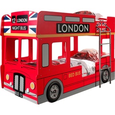 Bild Etagenbett London Bus rot