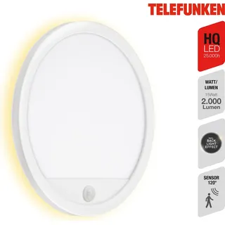 Telefunken LED Außenleuchte Nizza Sensor Backlight Effekt weiß 4,5 cm