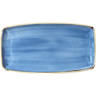 Churchill Stonecast -Oblong Plate Platte- 35x18,5cm, Farbe wählbar (Cornflower Blue)