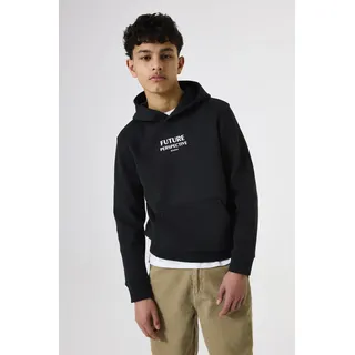 GARCIA Hoodie, mit Print, schwarz,