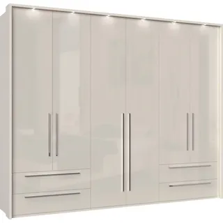 OTTO home Drehtürenschrank Piano 277 x 226 x 60 cm Beige/Weiß