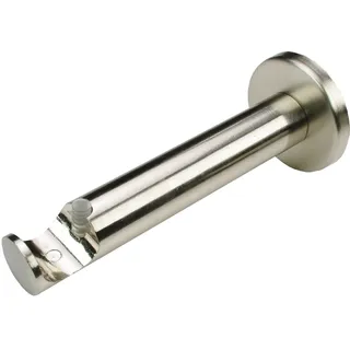 LIEDECO Gardinenstangenhalter Träger 1-läufig Ø 20 mm 12,6 cm Edelstahlfarben