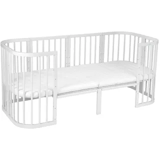 Waldin Erweiterung auf 174cm passend für 7in1 Babybett, Kinderbett, KEIN BETT,Weiß - Weiß