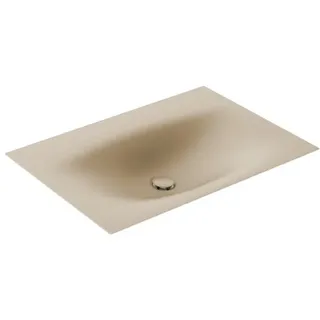 KEUCO EDITION 11 ART Einbauwaschtisch aus Stahl-Emaille, 806x4x493mm, ohne Hahnloch, 32590520800, Farbe: Sand