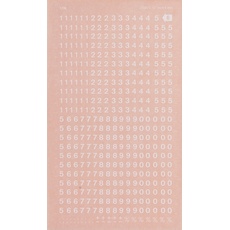 Buchstaben- und Zahlenetiketten, Farbe: schwarz Nummern 4 mm weiß