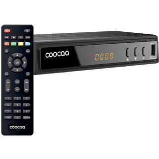 COOCAA - Digitaler HD-Kabelempfänger HDC2530 - TV Receiver für Full HD-Fernsehen - mit Display - Dolby Audio - inklusive HDMI-Kabel - USB & SCART-Anschlüsse - Benutzerfreundliches Menü - schwarz