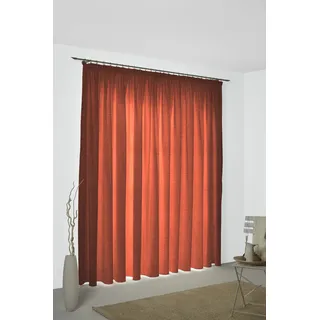 Vorhang WIRTH "Bachfeld" Gr. 1, braun (rost), B:132cm H:145cm, Jacquard, Polyacryl, Gardinen, Vorhang