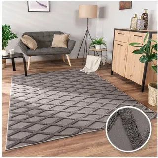 Paco Home Teppich Drinnen Baumwolle (anthrazit),