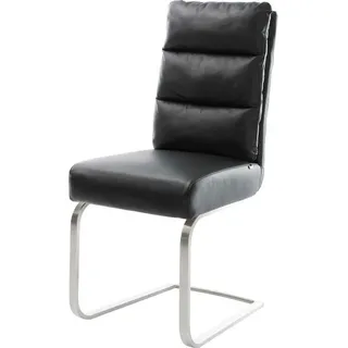 DeLife Freischwinger Pela-Flex Leder Schwarz