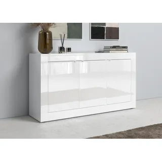 Home Affaire Basic 160 x 86 x 43 cm Weiß hochglanz
