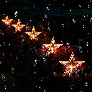 Happyyami Stars Garten Stake Solar Lighting Stecker Weg Boden Spike Lampe Dekorative Weihnachtsdekoration Patio Villa Rasenwege Bäume