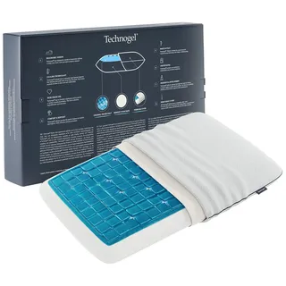 Technogel New Generation Original Deluxe Orthopädisches Nackenstütz-Kopfkissen Antibakteriell,HWS-Gel-Kissen für Rücken-& Seitenschläfer inkl. Kissenbezug