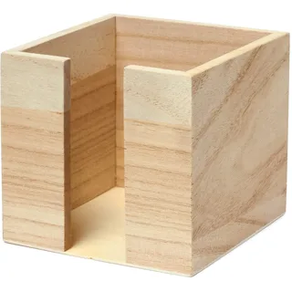 VBS Notizzettel Notizbox aus Holz Zettelbox Box Kästchen Zettelkasten Schreibtisch Büro