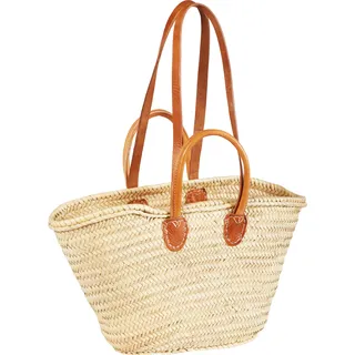 Ibiza Korbtasche Strandtasche Cesta klein - Beige, Braun
