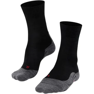 FALKE Wandersocken TK5 Schurwolle Herren schwarz grau viele weitere Farben Ultra dünne verstärkte Trekkingsocken Thermosocken ohne Muster mit leicher Polsterung dünn lang zum Wandern 1 Paar