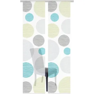 VISION S Schiebegardine »2ER SET Borden Paneelwagen 2 Stk. tlg. HxB: 260x60, Schiebevorhang 2er Set Digitaldruck, blau