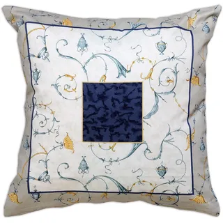 Bassetti OPLONTIS Kissenhülle zu Tischwäsche aus 100% Baumwolle, Panama-Gewebe in der Farbe Blau B3, Maße: 40x40 cm - 9322744