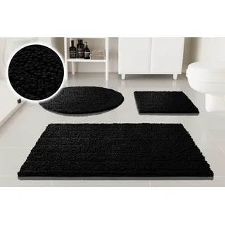Badematte OTTO HOME "Torrni", schwarz, H:22mm, Polyester, Badematten, Badematte, Badteppich, getuftet, modern, Uni, antirutsch, flauschig, hochflor