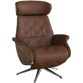 flexlux Relaxsessel Volden elektrisch 81 x 111 x 90 cm Braun mit Kopfteil