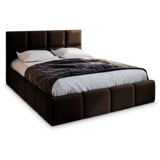 Masseno Polsterbett Como 160x200 cm mit Bettkästen - Braun , Holz , 160x200 cm , Schlafzimmer, Betten, Polsterbetten