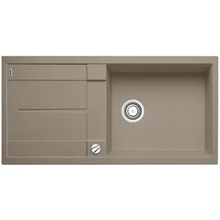 Blanco Metra XL 6 S links Einbau Silgranit tartufo Drehknopfventil 1000 x 500 mm