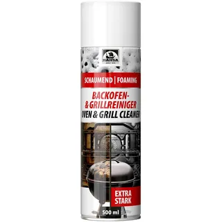 HANSA Backofen- & Grillreiniger Schaum – Extra Stark gegen Fett, Verkrustungen & Eingebranntes – Für Backofen, Gasgrill, Holzkohlegrill, Elektrogrill, Smoker, Kugelgrill & Keramikgrill (500ml)