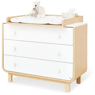 Pinolino Wickelkommode , Weiß, Ahornfarben , Holz , Ahorn , 3 Schubladen , 115x98x77 cm , Babymöbel & Kindermöbel, Babyzimmer, Wickelkommoden & Zubehör, Wickelkommoden