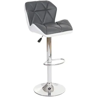 Mendler Barhocker HWC-A92 höhenverstellbar drehbar Kunstleder  grau