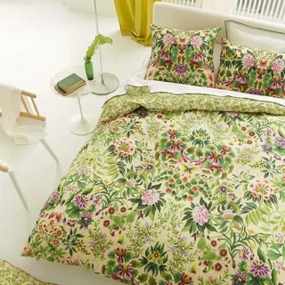 Designers Guild Bedruckter Bettbezug aus Baumwollperkal, Ikebana-Damast, 200 x 200 cm