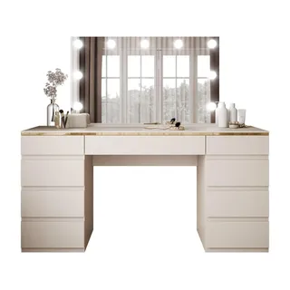 lookway Schminktisch AURORA DOUBLE KASCHMIR mit Schubladen,
