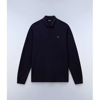 Napapijri Ealis Langarm-polo - Blue Marine - XS