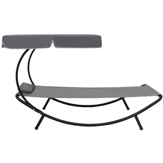 vidaXL Sonnenliege 200 x 90 x 112 cm Grau