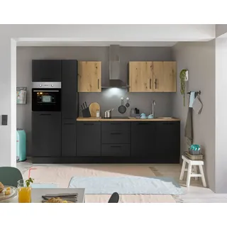 BASIC by Balculina Küchenzeile Turin 300 cm schwarz