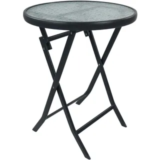 Gartentisch VCM "Bistrotisch Garten Balkontisch 55 cm Ø Sonlas", schwarz (anthrazit), B:55cm T:55cm, Tische, Gartentisch